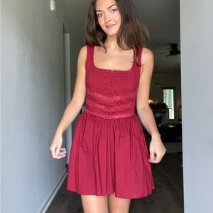 Red peppermayo mini dress